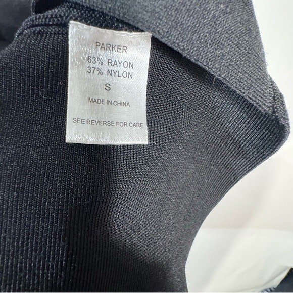 New Parker Black White Sleeveless Midi Skater Dress - Picture 4 of 4